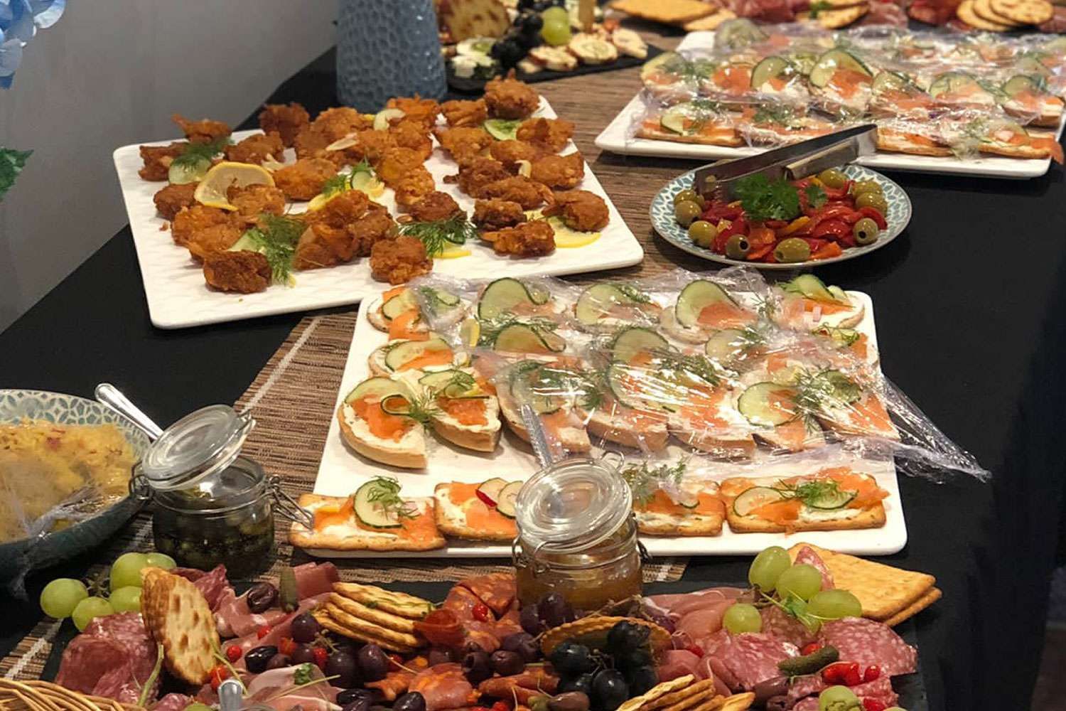 buffet on table