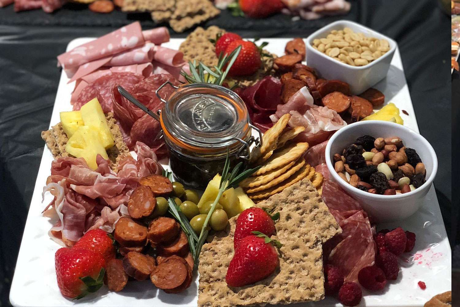 buffet on plate on table
